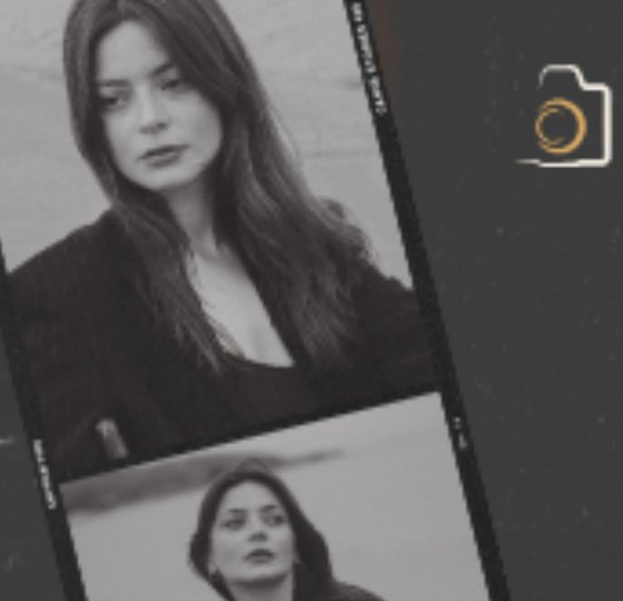 Monochrome portrait from Donia Studio visual identity